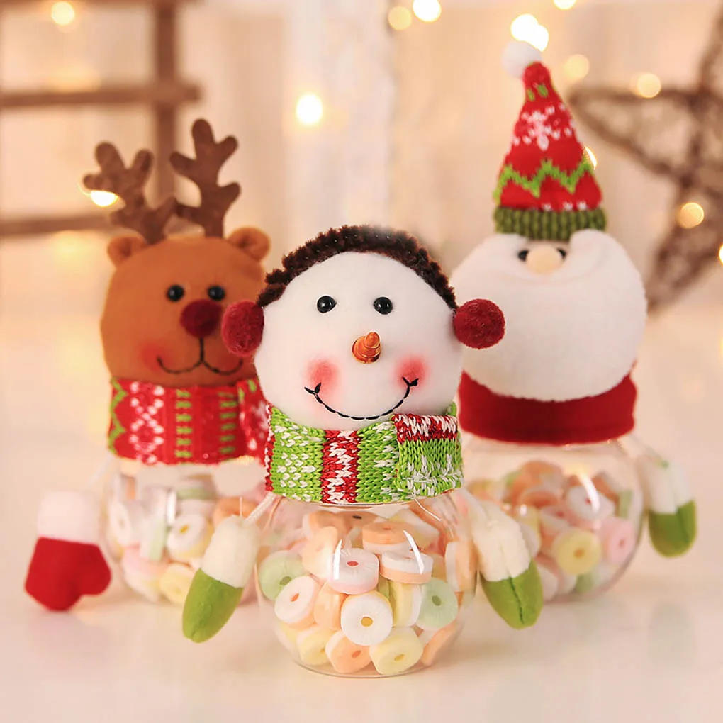 christmas candy jar santa claus animal snowman gift box xmas
