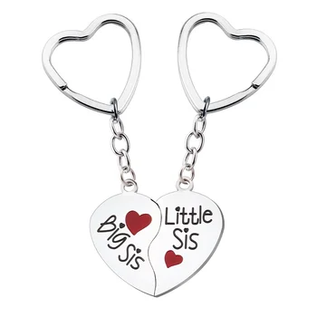 2pcs/set Red Heart Pendant Big Sis Little Sis Key Chain Key Ring Keychain Gift for Sister Best Friend
2pcs/set Red Heart Pendant Big Sis Little Sis Key Chain Key Ring Keychain Gift for Sister Best Friend