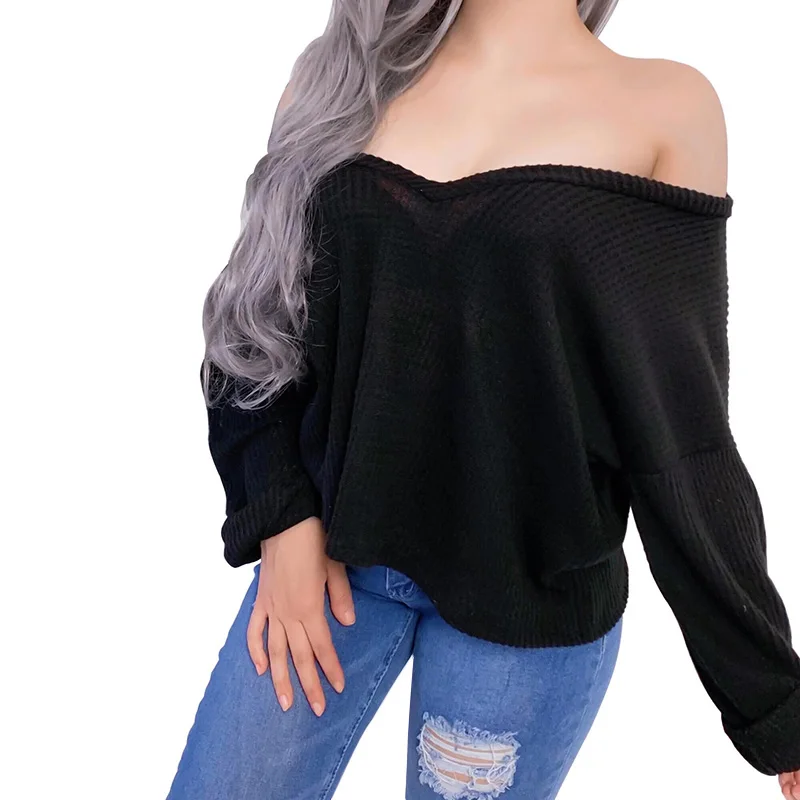 Sexy Off Shoulder Sweater Women Fashion Tops Autumn New Long Sleeve Cotton Clothes Female Casual Slim Solid Color Sweater XL
Sexy Off Shoulder Sweater Women Fashion Tops Autumn New Long Sleeve Cotton Clothes Female Casual Slim Solid Color Sweater XL