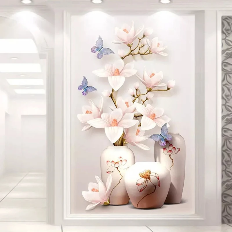 Drop Shipping Custom 3D Photo Wallpaper Mural 3D Embossed Magnolia Flower Vase Entrance Decorative Wall Painting Papel De Parede
Drop Shipping Custom 3D Photo Wallpaper Mural 3D Embossed Magnolia Flower Vase Entrance Decorative Wall Painting Papel De Parede