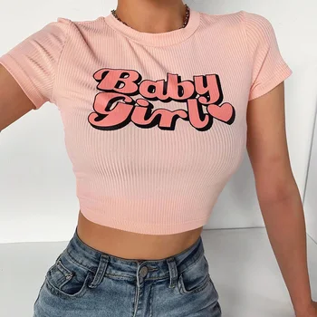 hirigin Casual Baby Girl Print Short Sleeve Patchwork Crop Top 2020 Summer Women Sexy Skinny T Shirt Female Streetwear Tee Tops
hirigin Casual Baby Girl Print Short Sleeve Patchwork Crop Top 2020 Summer Women Sexy Skinny T Shirt Female Streetwear Tee Tops