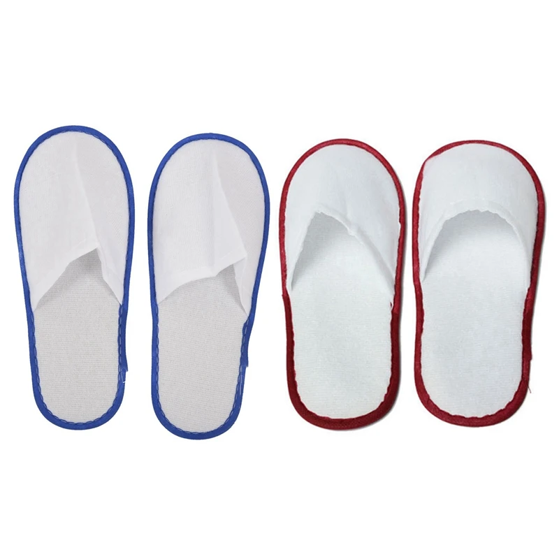 40 Pair White Towelling Hotel Disposable Slippers Terry Spa Guest Shoes - 20 Pairs White + Red & 20 Pairs Blue
40 Pair White Towelling Hotel Disposable Slippers Terry Spa Guest Shoes - 20 Pairs White + Red & 20 Pairs Blue
