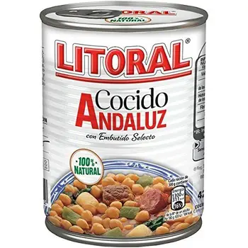 Litoral - Cocido Andaluz con Embutido Selecto - Pack de 3 x 425 g
Litoral - Cocido Andaluz con Embutido Selecto - Pack de 3 x 425 g