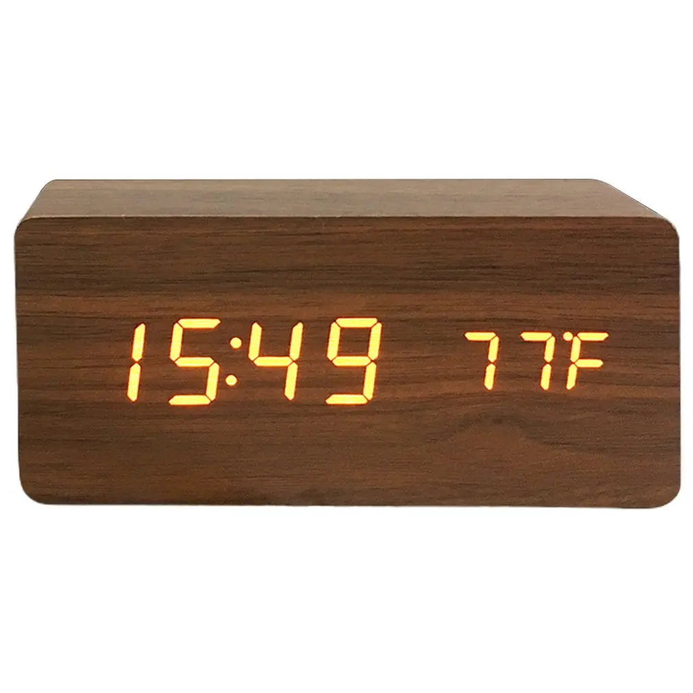 Creative Wood Alarm Clock Voice Mute Led Calendar Bedside Living Room With Second Temperature Clock Alarm Clock
Creative Wood Alarm Clock Voice Mute Led Calendar Bedside Living Room With Second Temperature Clock Alarm Clock