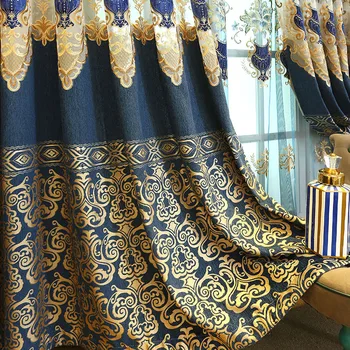 Luxurious Embroidery Curtain For Living Room Bronzing Jacquard Curtain For Bedroom Spun Blue Embroidery Tulle Curtains
Luxurious Embroidery Curtain For Living Room Bronzing Jacquard Curtain For Bedroom Spun Blue Embroidery Tulle Curtains