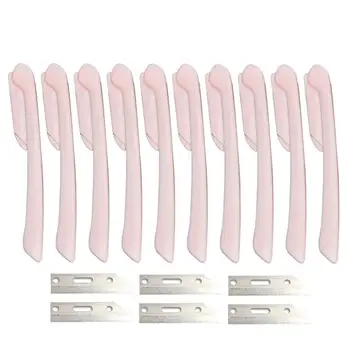 1 Set of 10pcs Foldable Eyebrow Trimmer Portable Stainless Steel Eyebrow Razor with 6pcs Blade (Pink)
1 Set of 10pcs Foldable Eyebrow Trimmer Portable Stainless Steel Eyebrow Razor with 6pcs Blade (Pink)