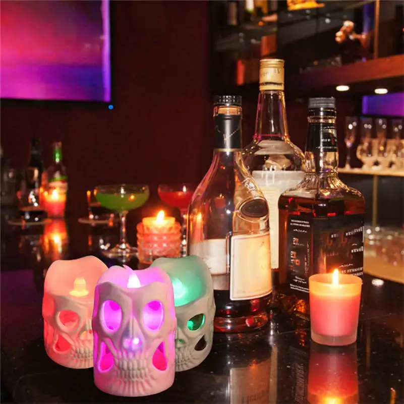 2019 New lantern lampion Halloween decoration atmosphere layout props skull candle light colorful gradient night light 661DJ10
2019 New lantern lampion Halloween decoration atmosphere layout props skull candle light colorful gradient night light 661DJ10