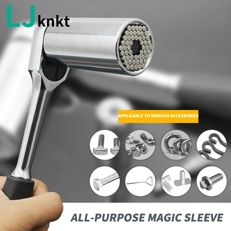 Universal Torque Wrench Head Set Socket Sleeve 7-19mm Power Drill Ratchet Bushing Spanner Key Magic Grip Multi Hand Tools
Universal Torque Wrench Head Set Socket Sleeve 7-19mm Power Drill Ratchet Bushing Spanner Key Magic Grip Multi Hand Tools