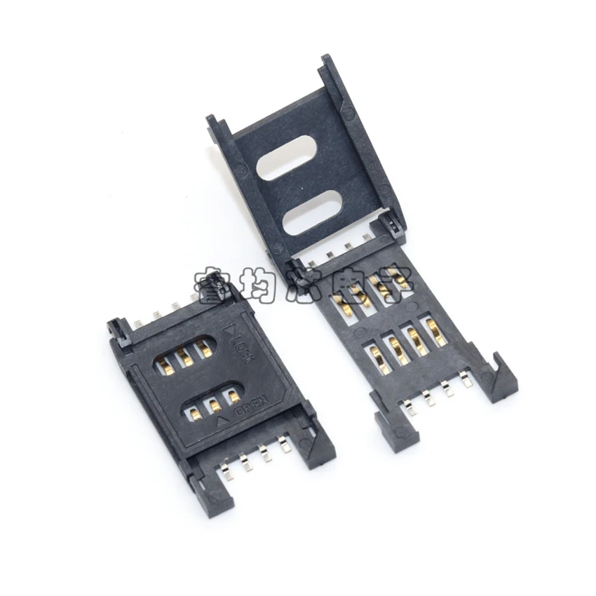 20PCS/Lot Clamshell SIM Card Holder Connector 8P/ 8Pin Plastic-Type For Memory Card
20PCS/Lot Clamshell SIM Card Holder Connector 8P/ 8Pin Plastic-Type For Memory Card