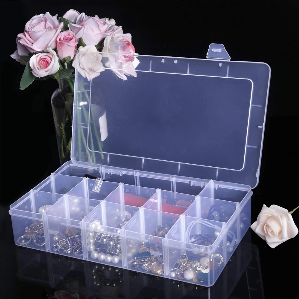 15 Grid Plastic Storage Organizer Jewelry Thread Box Embroidery Clear Storage Case Organizer Container With Removable Dividers
15 Grid Plastic Storage Organizer Jewelry Thread Box Embroidery Clear Storage Case Organizer Container With Removable Dividers