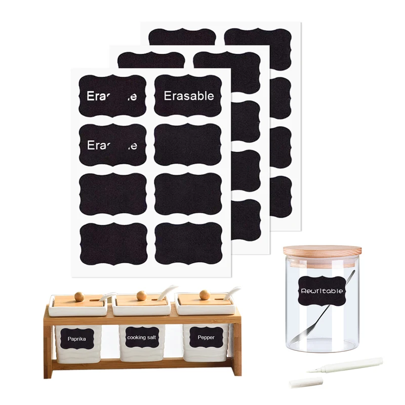 5Pcs Blackboard Spice Label Sticker Waterproof Reusable Jam Jar Labels Kitchen Storage Bottle Container Tags With Marker Pen
5Pcs Blackboard Spice Label Sticker Waterproof Reusable Jam Jar Labels Kitchen Storage Bottle Container Tags With Marker Pen