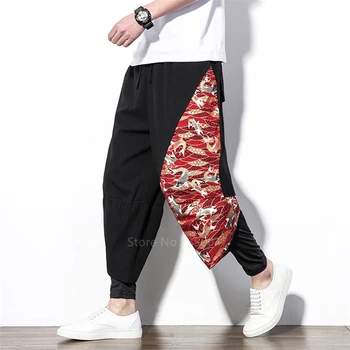 Ukiyo-e Wave Men Japanese Style Carp Men Samurai Costume Harem Pants Haori Vintage Harajuku Trousers Asian Clothes Streetwear 
Ukiyo-e Wave Men Japanese Style Carp Men Samurai Costume Harem Pants Haori Vintage Harajuku Trousers Asian Clothes Streetwear
