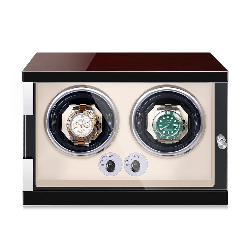 High-grade Automatic Watch Winders Box Carbon Fiber Winding Double Watch Winder Motor Rotator Wood Display Storage Box with LED
High-grade Automatic Watch Winders Box Carbon Fiber Winding Double Watch Winder Motor Rotator Wood Display Storage Box with LED