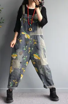 Distressed Strap Denim Jumpsuit Womens Printed Stitching Patchwork Rompers Ladies Personality Casual Playsuits
Distressed Strap Denim Jumpsuit Womens Printed Stitching Patchwork Rompers Ladies Personality Casual Playsuits