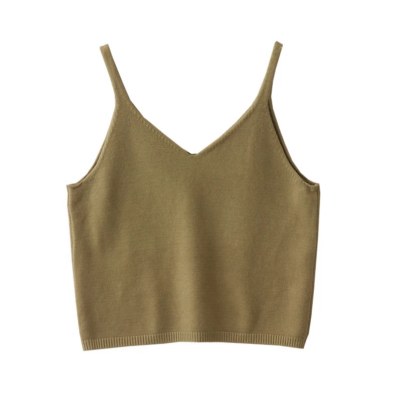 2019 autumn new Korean wild knit wool wear short paragraph loose solid color small camisole vest female
2019 autumn new Korean wild knit wool wear short paragraph loose solid color small camisole vest female