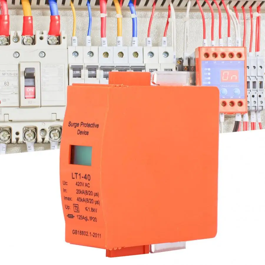 2PCS SPD Surge Protective Device Surge Protector Arrester Home Usage 420V AC Surge Protector
2PCS SPD Surge Protective Device Surge Protector Arrester Home Usage 420V AC Surge Protector