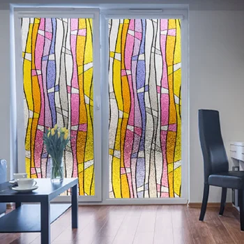 Color Stripe Pattern Frosted Window Film Static Cling Recyclable UV-Proof Stained Multi-Size Window Table Cabinet Door DIY Film
Color Stripe Pattern Frosted Window Film Static Cling Recyclable UV-Proof Stained Multi-Size Window Table Cabinet Door DIY Film