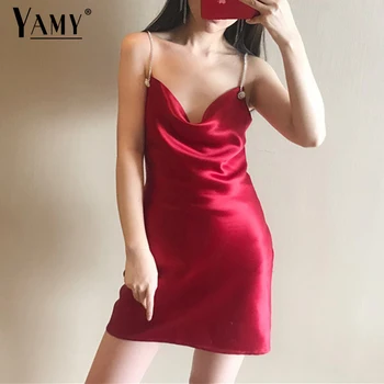 Casual dresses woman party night satin dress evening elegant red mini dress sleeveless diamond dress sexy
Casual dresses woman party night satin dress evening elegant red mini dress sleeveless diamond dress sexy