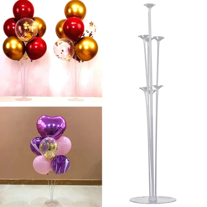 Фото 1set Birthday Balloon Column Kit Plastic Arch Stand with Base and Pole for Party Latex Ballons Holder Wedding | Дом и сад