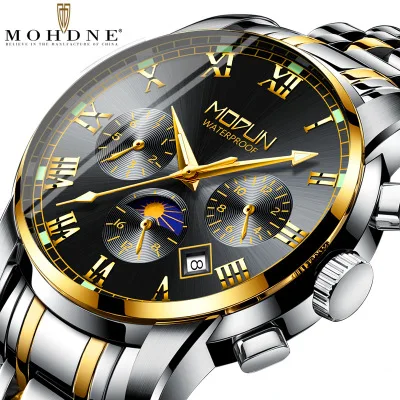 MOHDNE Top Brand Men Automatic Mechanical Watches Fashion Calendar Moon Phase Men's Watch Multifunctional Waterproof Wrist Watch
MOHDNE Top Brand Men Automatic Mechanical Watches Fashion Calendar Moon Phase Men's Watch Multifunctional Waterproof Wrist Watch