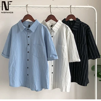 Young Man Blouse Short Sleeve Workout Wear Shirts Fashion Striped Male Clothes Turn-down Collar Men Tops Hot Sale 2020 Summer
Young Man Blouse Short Sleeve Workout Wear Shirts Fashion Striped Male Clothes Turn-down Collar Men Tops Hot Sale 2020 Summer