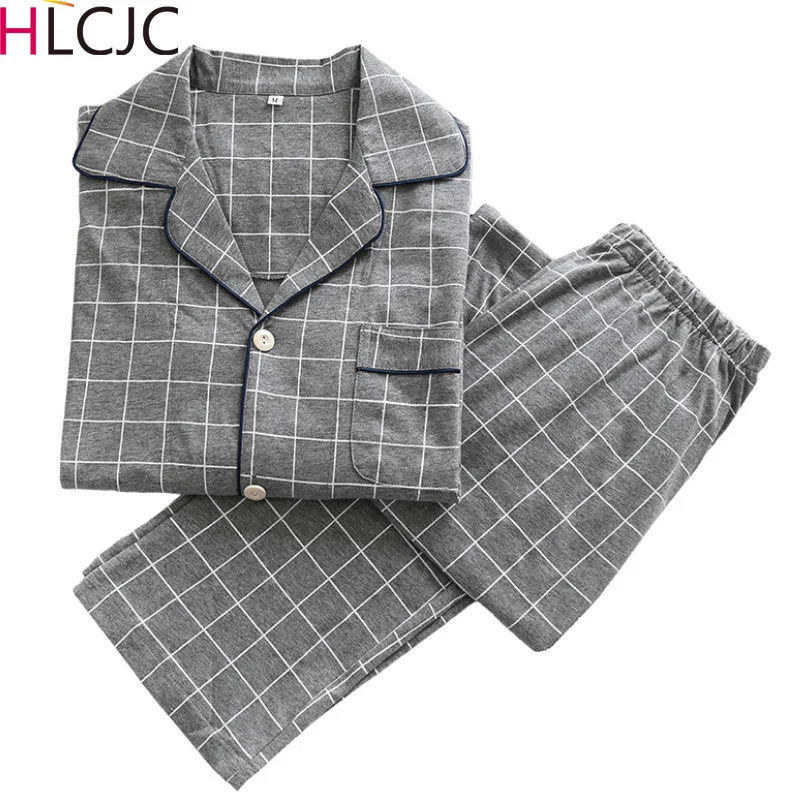 Classic Plaid Men's Pajamas Sets Autumn Cotton Pyjamas Sleepwear Nightwear for Men Long Sleeve Casual Night Sleepwear Pijama
Classic Plaid Men's Pajamas Sets Autumn Cotton Pyjamas Sleepwear Nightwear for Men Long Sleeve Casual Night Sleepwear Pijama