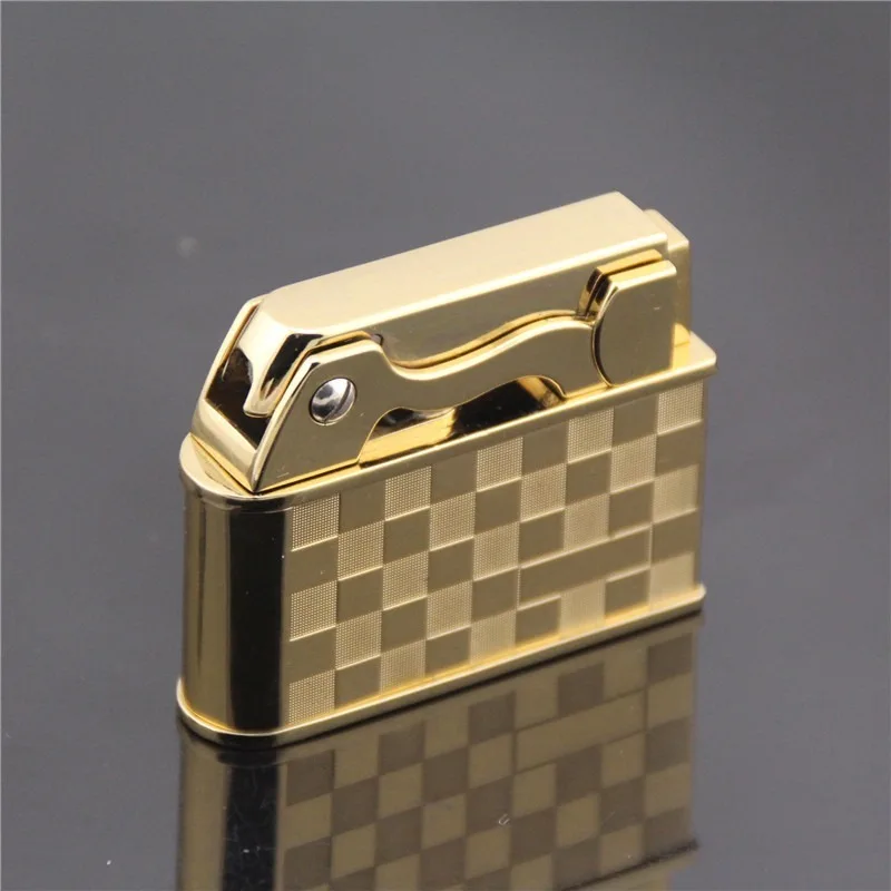 

Retro Kerosene Flint Lighter Metal Grinding Wheel Single Flame Lighter Cigarette Cigar Accessories Men's Smoking Gadget Gift