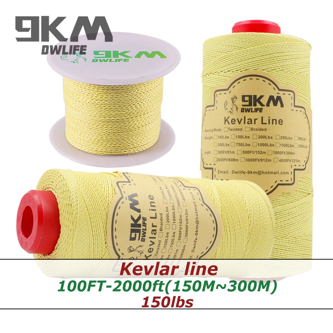 1mm Braided Kevlar Line 150lbs Fishing Assist Kite Flying String Heat Resistance Camping Backpacking Sports Rope | Спорт и