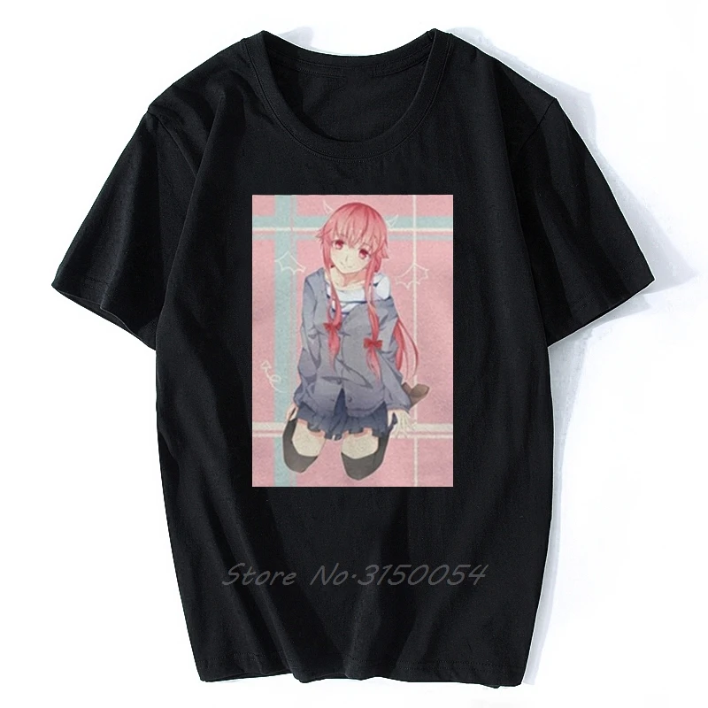 Мужская футболка Mirai Nikki Gasai Yuno Аниме Манга будущее молочный комикс ялэй мужские
