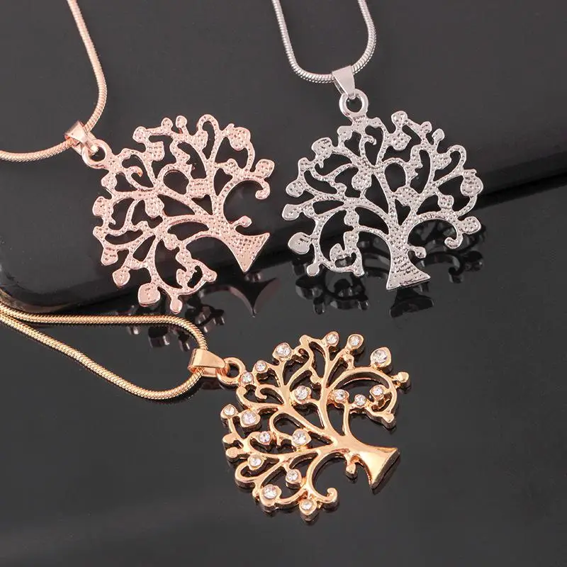 3 Color Wishing Tree Pendant Women Necklace Delicate Micro Inset Crystal Zircon Life Tree Clavicle Chain for Women Jewelry 2019
3 Color Wishing Tree Pendant Women Necklace Delicate Micro Inset Crystal Zircon Life Tree Clavicle Chain for Women Jewelry 2019