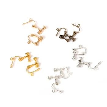 20pcs/Lot Gold Silvr Screw Ear Clip for DIY Jewelry Making Handmade Earrings Findings Earring Setting with Clasp Ring Parts
20pcs/Lot Gold Silvr Screw Ear Clip for DIY Jewelry Making Handmade Earrings Findings Earring Setting with Clasp Ring Parts