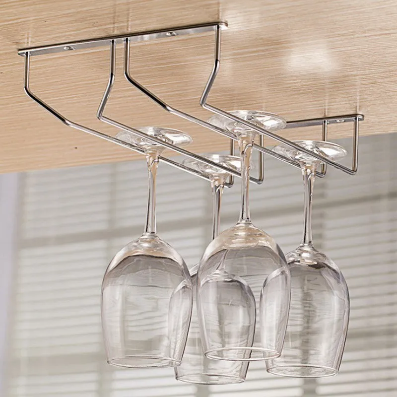 1PC Long Wine Glass Hanging Cup Holder Single Double Rack Home Bar Stemware Under Cabinet Kitchen Rack Metal Wire 34cm
1PC Long Wine Glass Hanging Cup Holder Single Double Rack Home Bar Stemware Under Cabinet Kitchen Rack Metal Wire 34cm