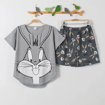short pants + short sleeve tops pajamas sets cotton nightwear big yards M-XXL cartoon pyjamas women summer sleepwear 2pcs/set
short pants + short sleeve tops pajamas sets cotton nightwear big yards M-XXL cartoon pyjamas women summer sleepwear 2pcs/set