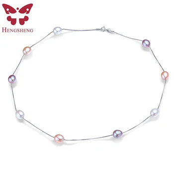 45cm AAAA Natural Freshwater Pearl Chains Necklaces For Women Fashion S925 Silver White Pink Purple Real Pearl Jewelry 2020 New 
45cm AAAA Natural Freshwater Pearl Chains Necklaces For Women Fashion S925 Silver White Pink Purple Real Pearl Jewelry 2020 New