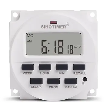 SINOTIMER AC 220V Weekly 7 Days Programmable Digital Time Switch Relay Timer Control Din Rail Mount for Electric Appliance
SINOTIMER AC 220V Weekly 7 Days Programmable Digital Time Switch Relay Timer Control Din Rail Mount for Electric Appliance