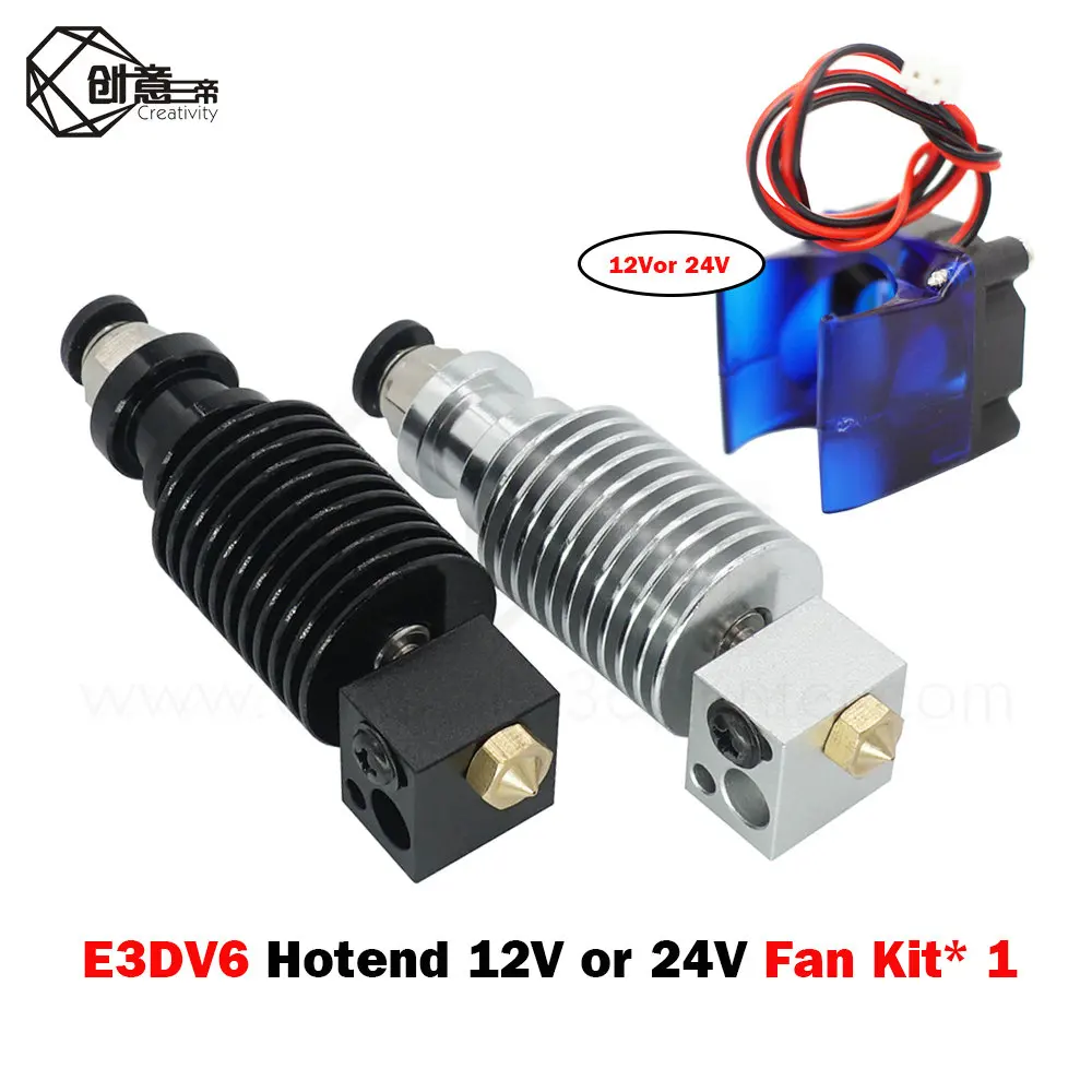 E3D V6 Hotend Kit High Temperature Version 300 Degrees J-head 3D Printer Parts 0.4/1.75MM Remote Extruder 12V 24V
E3D V6 Hotend Kit High Temperature Version 300 Degrees J-head 3D Printer Parts 0.4/1.75MM Remote Extruder 12V 24V