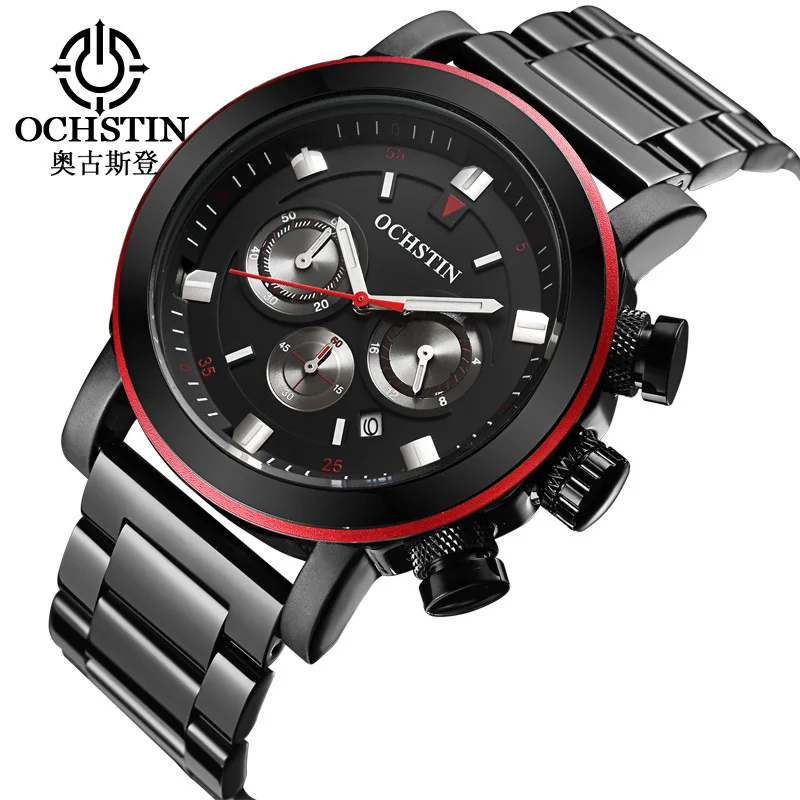 Steel Belt Multi-functional MEN'S Watch Quartz Calendar Watch Casual Men Six-pin Sports Watrproof Watch
Steel Belt Multi-functional MEN'S Watch Quartz Calendar Watch Casual Men Six-pin Sports Watrproof Watch