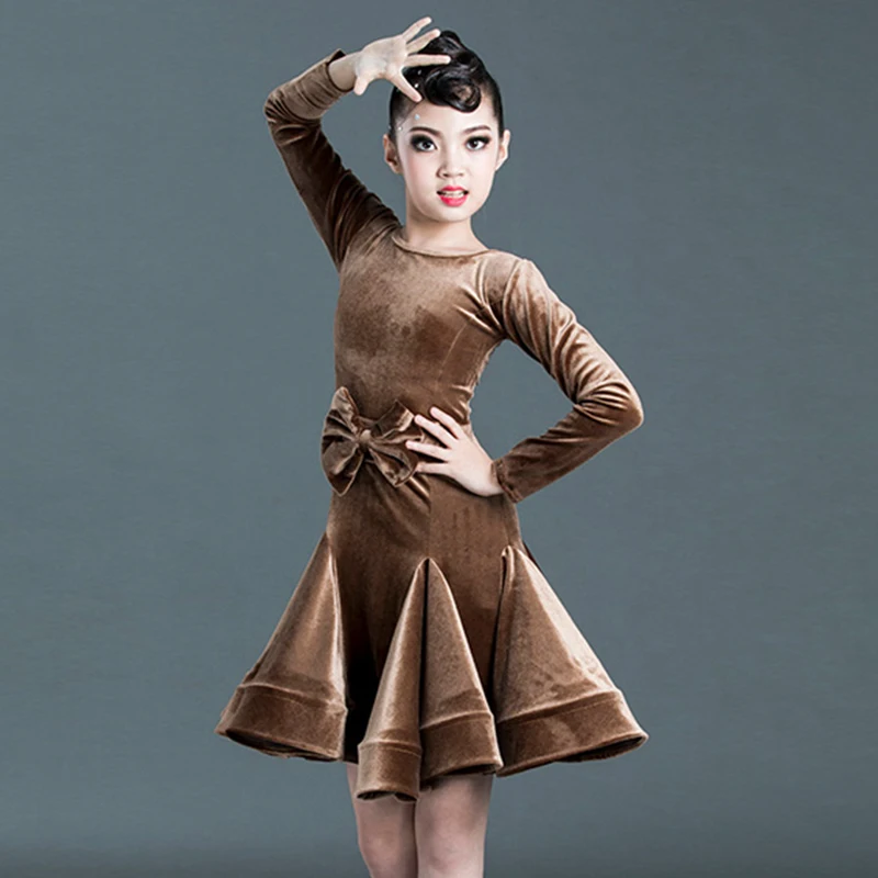 Children Latin Dance Dress Winter Long-Sleeved Velvet Dresses Kids Rumba Cha Cha Samba Girls Competition Performance Wear DN4450 
Children Latin Dance Dress Winter Long-Sleeved Velvet Dresses Kids Rumba Cha Cha Samba Girls Competition Performance Wear DN4450