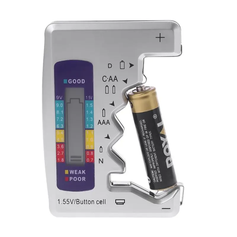 Digital Battery Tester Checker Battery Capacity Tester For C/D/9V/AA/AAA/1.5V Lithium Battery Capacity Power Measuring
Digital Battery Tester Checker Battery Capacity Tester For C/D/9V/AA/AAA/1.5V Lithium Battery Capacity Power Measuring