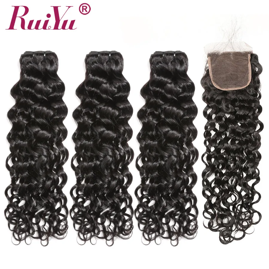 RUIYU Hair Brazilian Water Wave Bundles With Closure Remy Human Bundles With Closure 3 Bundles With Closure Free Shipping
RUIYU Hair Brazilian Water Wave Bundles With Closure Remy Human Bundles With Closure 3 Bundles With Closure Free Shipping