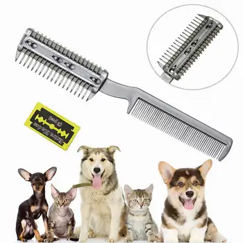 Manual Hair Razor With Comb For Pet Dual-End Hair Trimmer Style Cutting Comb For Dogs Cats With 2 Blades Multifunctional Design
Manual Hair Razor With Comb For Pet Dual-End Hair Trimmer Style Cutting Comb For Dogs Cats With 2 Blades Multifunctional Design