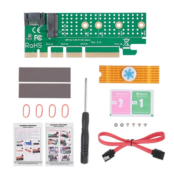 NGFF M.2 B Key SATA-Bus SSD to SATA3 Adapter Converter Card PCI Express Slot with Heatsink SATA Cable for 2230 2242 2260 2280
NGFF M.2 B Key SATA-Bus SSD to SATA3 Adapter Converter Card PCI Express Slot with Heatsink SATA Cable for 2230 2242 2260 2280