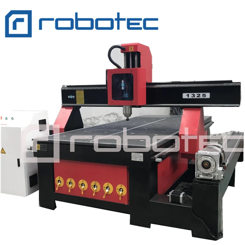 Robotec Акция Цена 4 оси 1325 Дерево Cnc маршрутизатор с вакуумным столом | Инструменты
