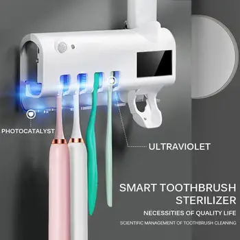UV LED Ultraviolet Toothbrush Sterilizer Automatic Toothpaste Dispenser With Infrared Induction Solar Charging
UV LED Ultraviolet Toothbrush Sterilizer Automatic Toothpaste Dispenser With Infrared Induction Solar Charging