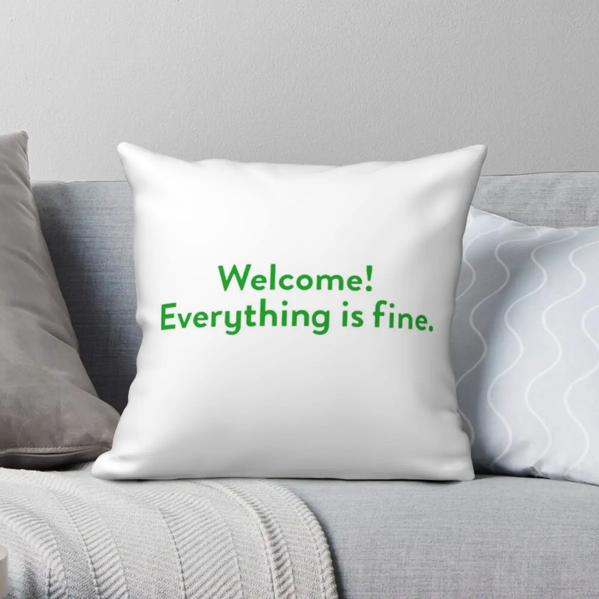 Квадратная наволочка The Good Place Welcome Wall полиэстер лен бархат молния декоративная