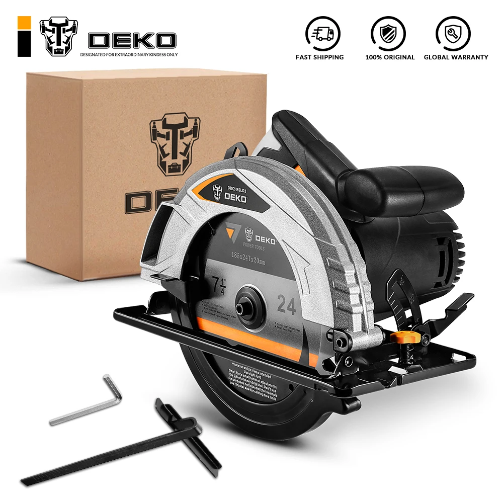 DEKO DKCS185LD3/DKCS185L1 185mm, Electric Circular Saw,Multifunctional Cutting Mdle, High Power and Multi-function Cutting Mach
DEKO DKCS185LD3/DKCS185L1 185mm, Electric Circular Saw,Multifunctional Cutting Mdle, High Power and Multi-function Cutting Mach