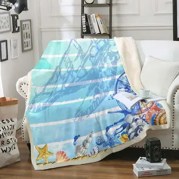 Sea turtle Blanket Marine life Plush Throw Blanket Blue Ocean Sherpa Fleece Blanke Anchor Shell ConchThin Quilt on Bed
Sea turtle Blanket Marine life Plush Throw Blanket Blue Ocean Sherpa Fleece Blanke Anchor Shell ConchThin Quilt on Bed