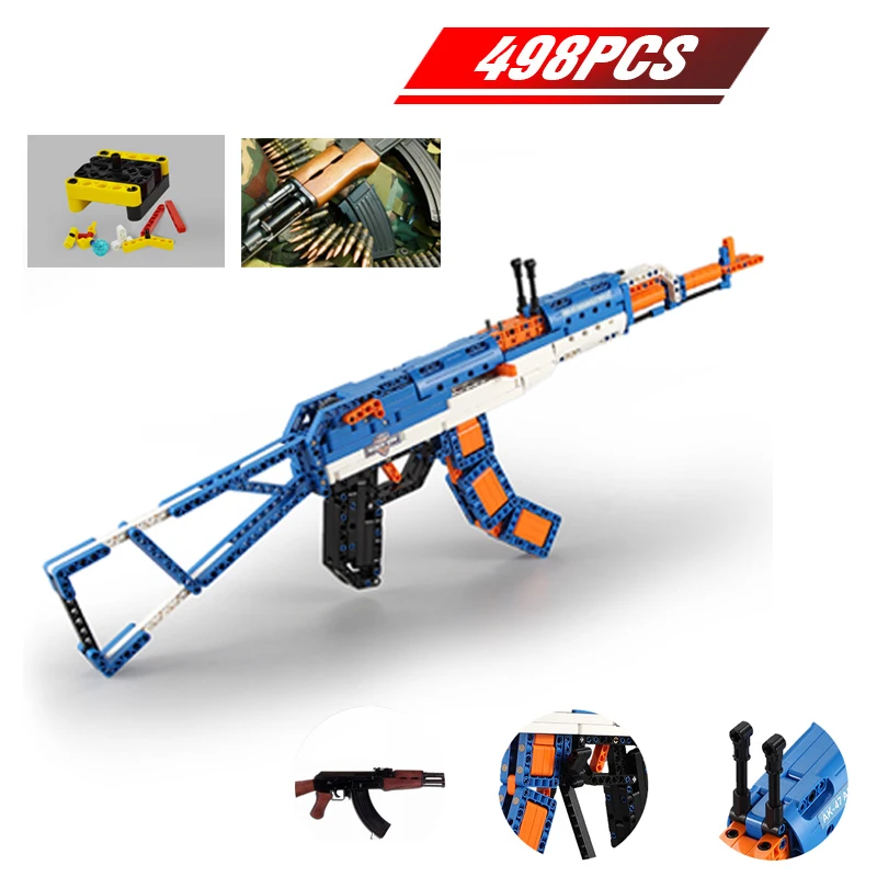 498Pcs Building Blocks SWAT Legoing Technic Guns Military Army Models Bricks Military Weapon AK47 Gun Toys for Children
498Pcs Building Blocks SWAT Legoing Technic Guns Military Army Models Bricks Military Weapon AK47 Gun Toys for Children