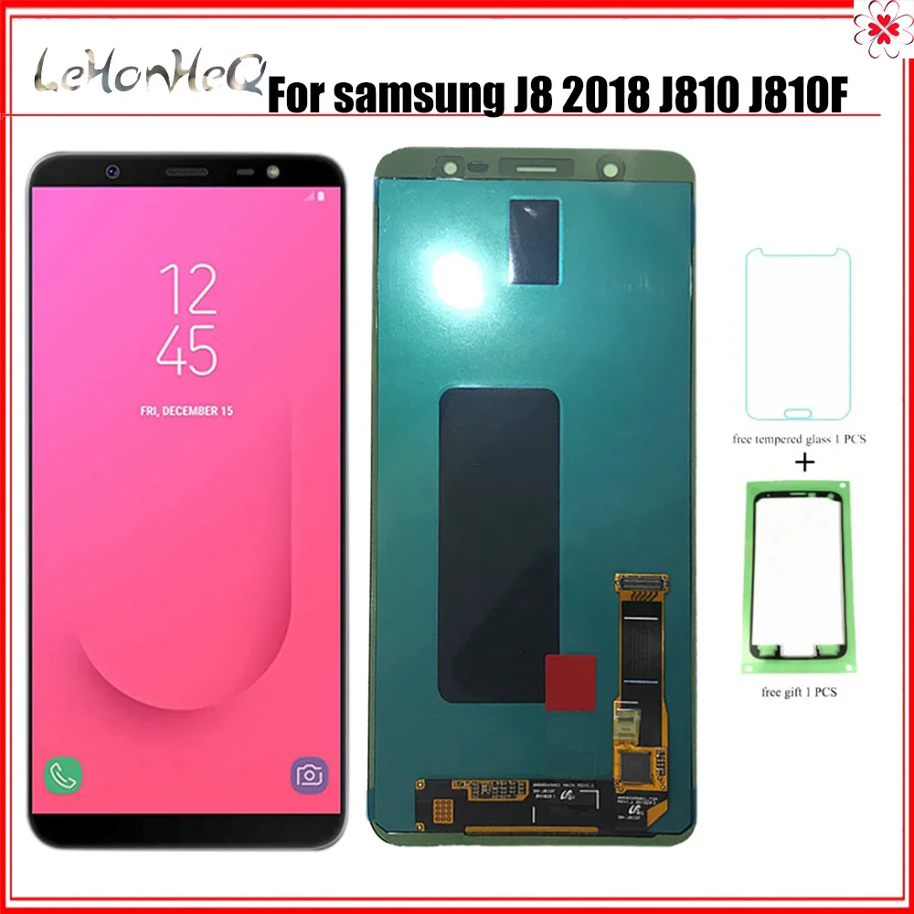Фото Оригинальный супер AMOLED J810 ЖК-дисплей для Samsung Galaxy J8 2018 сенсорный экран J810F J810Y