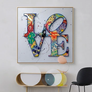 Modern Abstract Graffiti LOVE Wordart Canvas Painting Watercolour Poster and Prints Wall Art Pictures for Living Room Decoration 
Modern Abstract Graffiti LOVE Wordart Canvas Painting Watercolour Poster and Prints Wall Art Pictures for Living Room Decoration